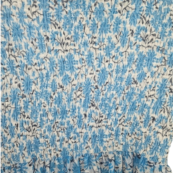 Maeve Anthropologie Ashton Smocked Floral Peplum Top In Small - Picture 5 of 9
